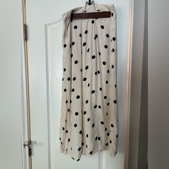 Something Navy High Waist Midi Polka Dot Skirt - Picture 8 of 8